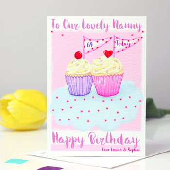 Personalised Cupcake Relation Birthday Card, 2 of 10