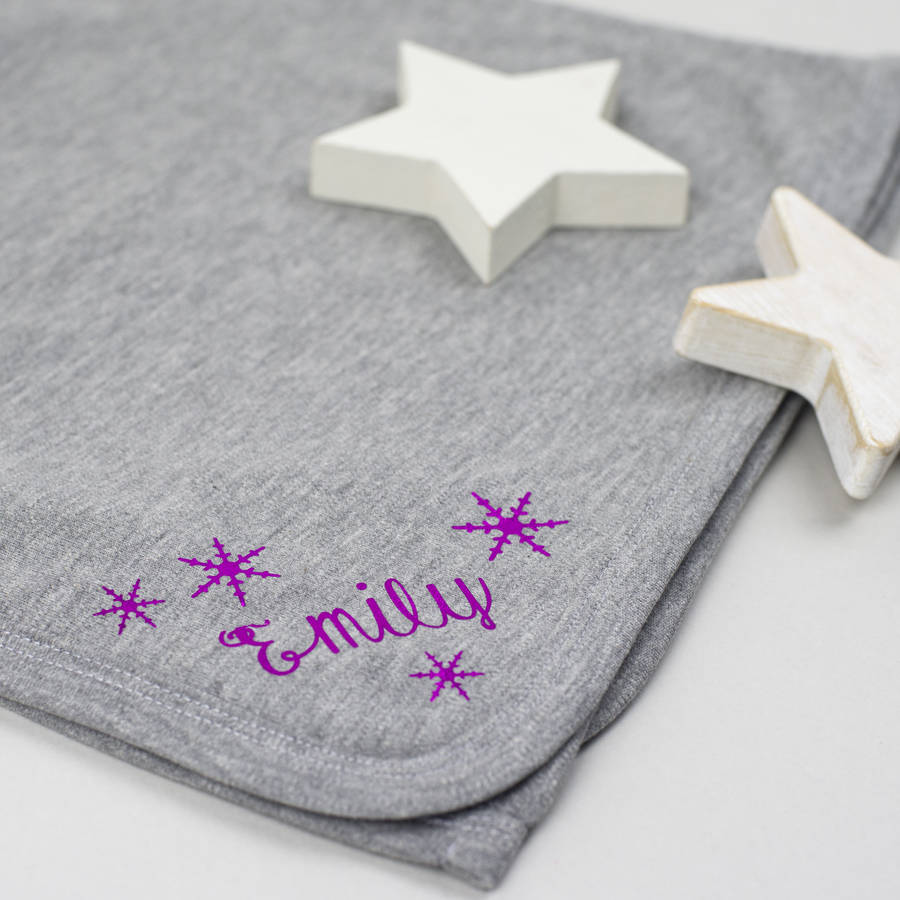 Personalised Christmas Baby Blanket By The Little Handcrafted Company