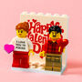 Valentine's Day Personalised Lego® Brick Minifig Gift: Romantic Keepsake For Boyfriend Or Partner, thumbnail 1 of 11