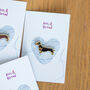 Miniature Dachshund Gold Plated Enamel Pin Badge, thumbnail 8 of 10