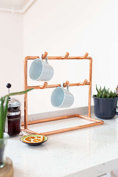 Industrial Copper Table Lamp – Handmade Pipe Desk Light, 7 of 7