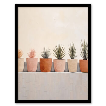 Growing Plants Neutral House Plants Calm Wall Art Print, 5 of 6