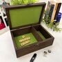 Wooden Cufflink And Watch Box With Copper Message, thumbnail 8 of 9