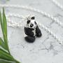 Sterling Silver Panda Bear Charm Necklace, thumbnail 4 of 9