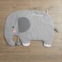 Personalised Grey Elephant Activity Playmat, thumbnail 4 of 5