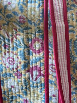 Tote Bag, Beach Bag, Block Print Indian Handbag, 9 of 11