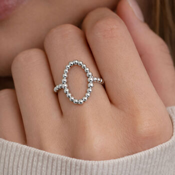 Bobble Adjustable Ring In Three Colours, 7 of 7
