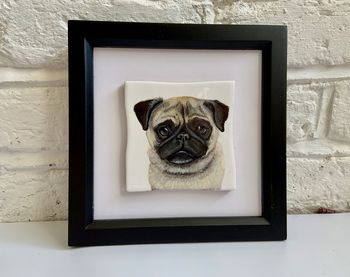 Personalised Hand Painted Pet Portrait Framed Tile, 5 of 10