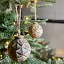 Wooden Scalloped Bauble Set, thumbnail 1 of 7