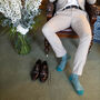 Lux Taylor Turquoise Luxury Crew And Trainer Men’s Socks, thumbnail 5 of 5