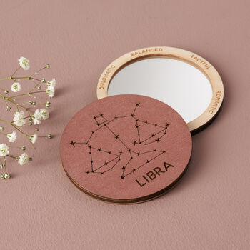 Personalised Star Sign Zodiac Pocket Mirror, 6 of 10