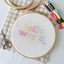 Hello World Embroidery Hoop Kit, thumbnail 2 of 3