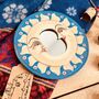 Celestial Moon Mini Wooden Handmade Decorative Mirror, thumbnail 5 of 8