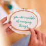 Amazing Things Mini Motivator Embroidery Kit, thumbnail 3 of 8