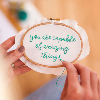 Amazing Things Mini Motivator Embroidery Kit, 3 of 8