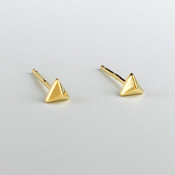 Sterling Silver Tiny Spike Stud Earrings, 5 of 6