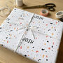 Terrazzo Pattern Name Wrapping Paper, thumbnail 2 of 2