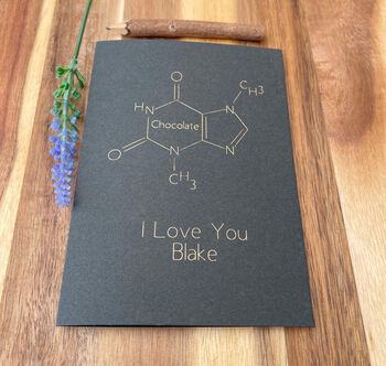 Personalised Chocolate Molecule Chemistry Card, 10 of 12