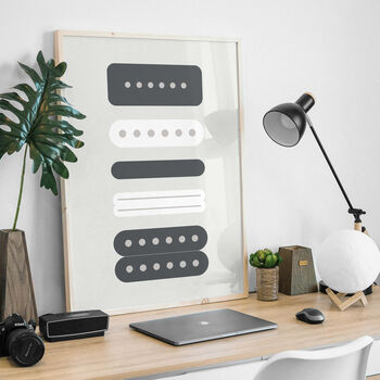 Guitar Pickups Print | Guitarist Music Poster, 9 of 10