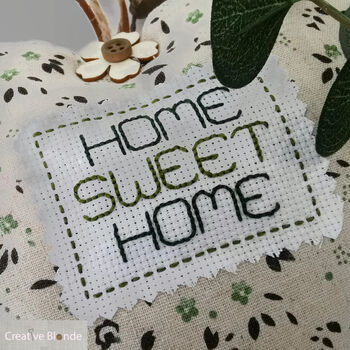 Fabric Hanging Heart Decoration, Home Sweet Home, 7 of 12