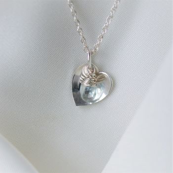 Topaz Silver Heart Pendant, 6 of 10