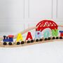 Personalised Childrens Wooden Name Train Set, thumbnail 1 of 4