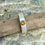 Citrine November Birthstone Ring In Textured Sterling Silver, thumbnail 8 of 10