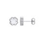 Lucky Four Leaf Clover Sterling Silver Studs, thumbnail 3 of 3