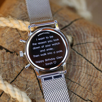 Personalised Architect Watch With Silver Strap, 2 of 7