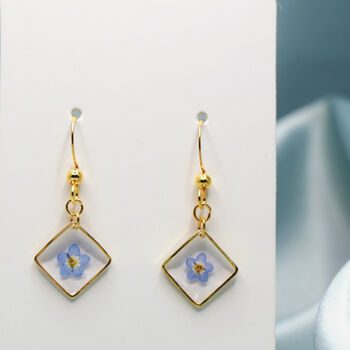 Forget Me Not Minimalist Silver Or Gold Earrings, 12 of 12