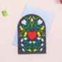 Floral Heart Love Card, thumbnail 1 of 4
