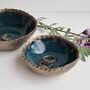 Handmade Teal And Gold Ceramic Ring Dish, thumbnail 1 of 10