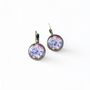 Violet Flower Earrings, thumbnail 5 of 9