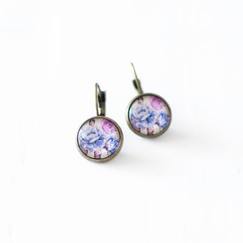 Violet Flower Earrings, 5 of 9