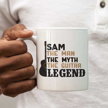 Personalised The Man The Myth The Guitar Legend Mug, 2 of 2