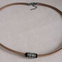 Leather Necklace For Men Personalised With Names, thumbnail 4 of 11