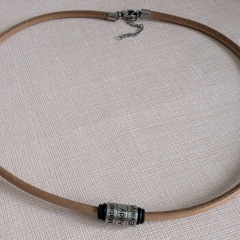 Leather Necklace For Men Personalised With Names, 4 of 11