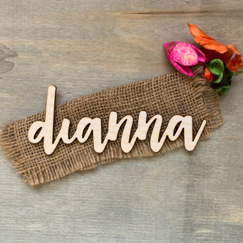 Personalised Wooden Name Place Settings, 3 of 4