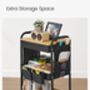 Three Tier Rolling Storage Cart Utility Trolley, thumbnail 4 of 6