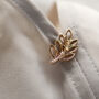 Leaf Design Gold Or Silver Colour Modesty Pin, thumbnail 1 of 11