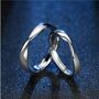 Adjustable Couple Promise Twist Infinity Rings, thumbnail 3 of 4