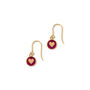 Mini Heart Enamel Hook Earrings Silver Or Gold Vermeil, thumbnail 6 of 7