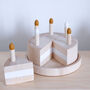 Wooden Birthday Cake In Custom Colour Choice, thumbnail 7 of 9