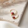 Enamel Ladybird 9ct Gold Hoop Earrings, thumbnail 3 of 5