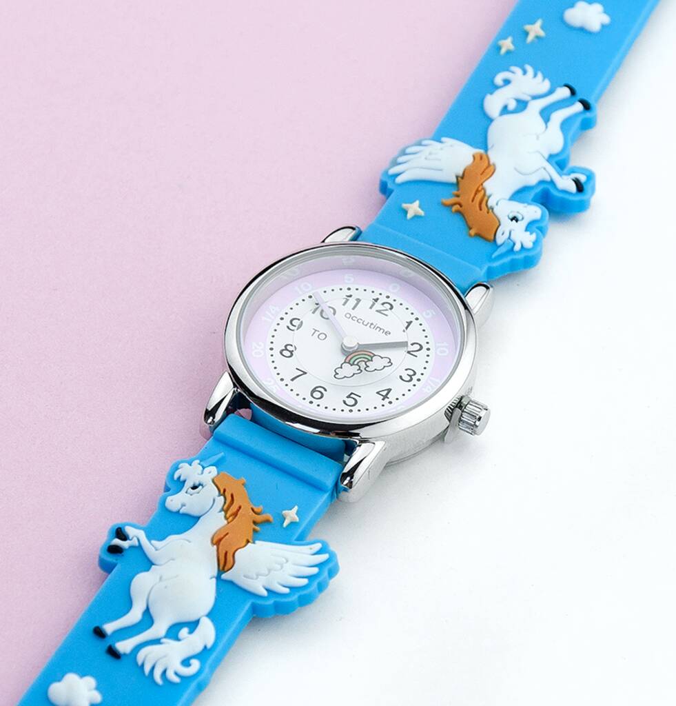 Buy Girls Personalised Unicorn Watch With Pink Glitter Strap Online in  India - Etsy