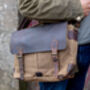 Vintage Style Canvas And Leather Satchel, thumbnail 1 of 12