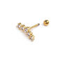 14k Gold Screw Back Studs Silver Plated Fashion Earrings Gift For Her, thumbnail 4 of 6