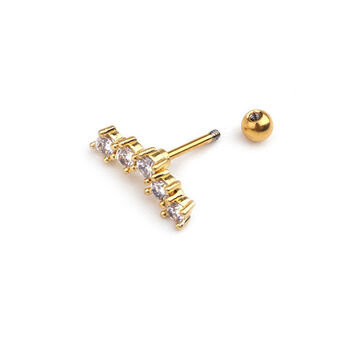 14k Gold Screw Back Studs Silver Plated Fashion Earrings Gift For Her, 4 of 6