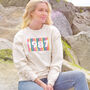 Personalised Rainbow Birth Year Sweatshirt Jumper, thumbnail 1 of 6