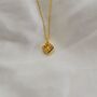 Yellow Gold Pendant Birthstone Necklace November Topaz, thumbnail 1 of 6